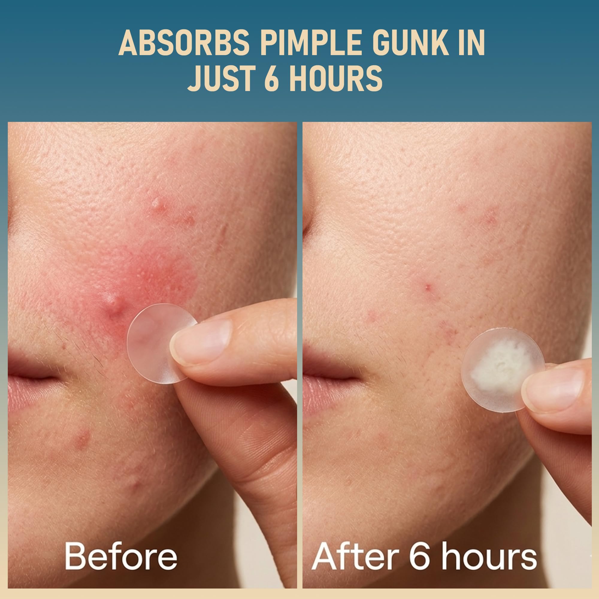TKGOU invisible patch on cheek under light makeup for discreet blemish concealment
