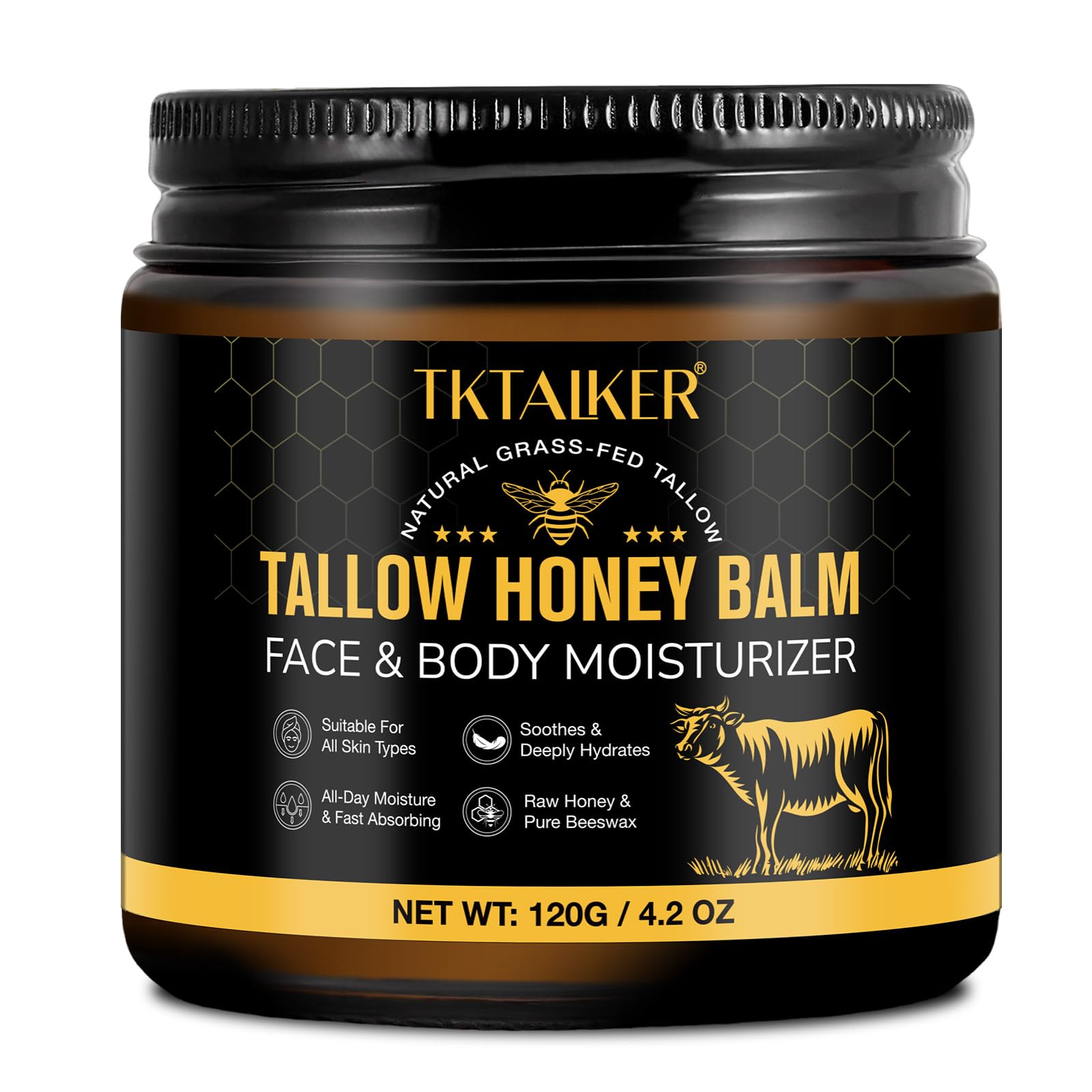 TKTALKER tin front view showing packaging and compact balm for easy storage
