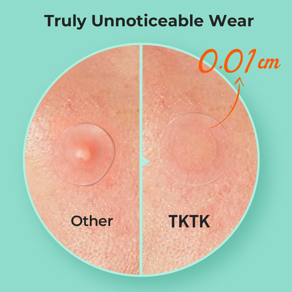 TKTK close-up of patch texture highlighting ultra-thin edge and smooth finish