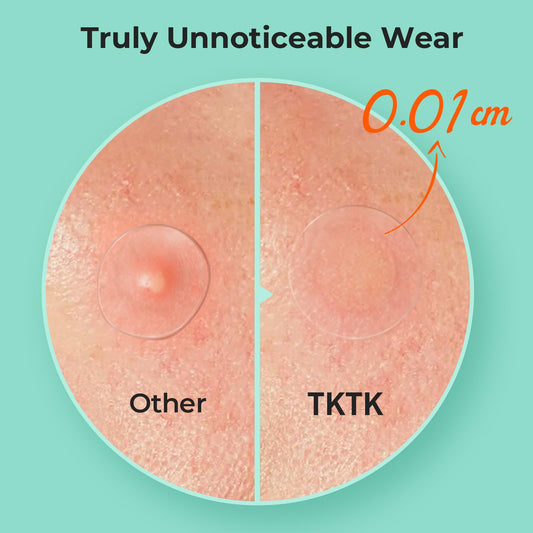 TKTK close-up of patch texture highlighting ultra-thin edge and smooth finish