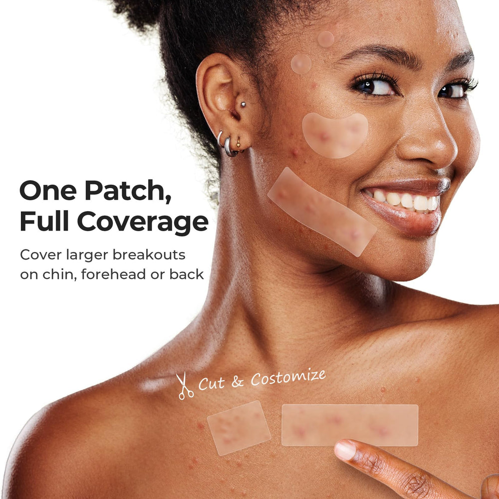 TKTK contoured patch detail demonstrating flexible shape and secure fit