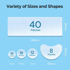 TKTK comparison of 8mm, 10mm, 12mm dots illustrating size options