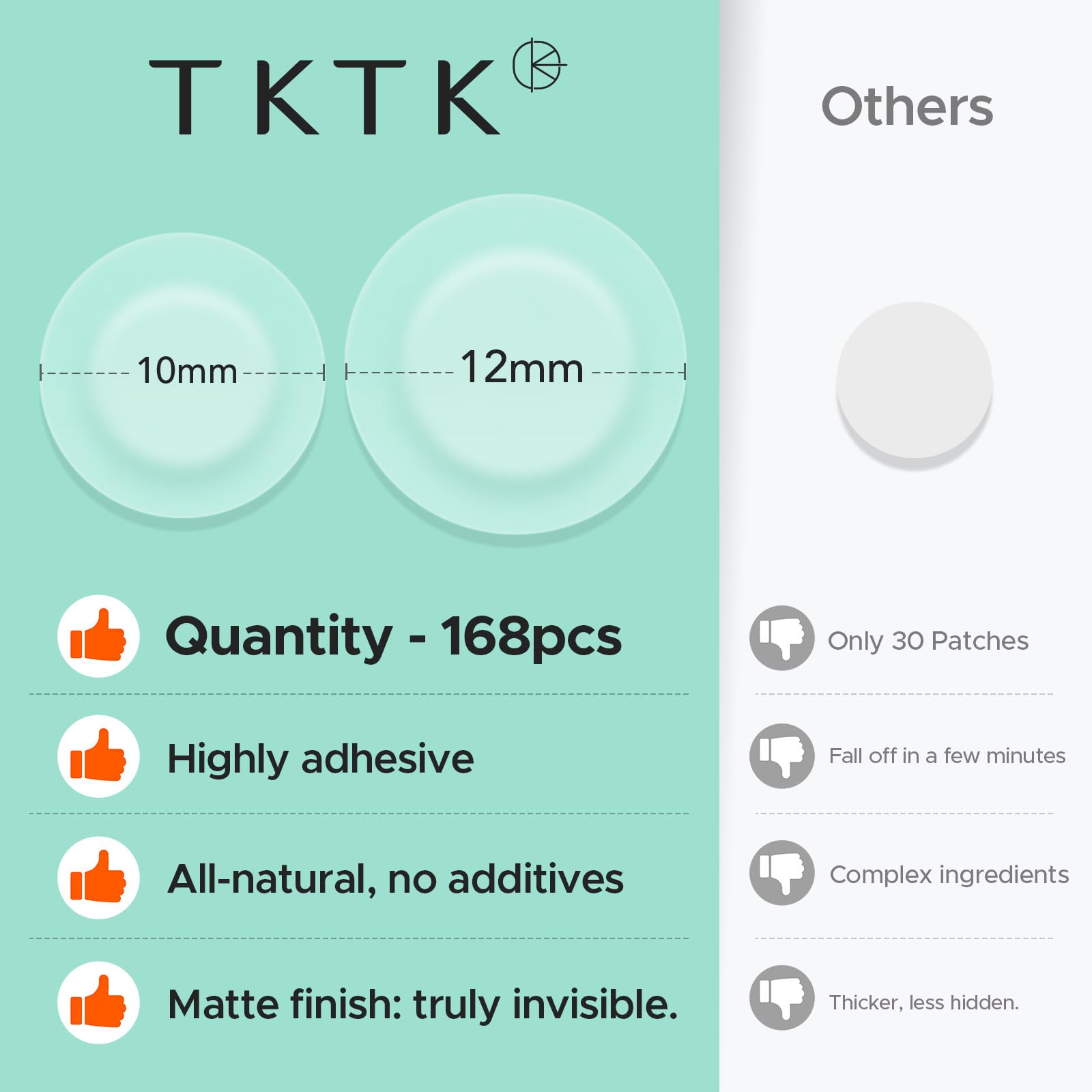 TKTK individually sealed pouch for hygiene and convenient travel