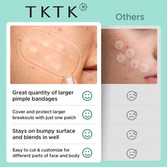TKTK individually wrapped patch opened to show hygienic portable benefit