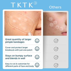 TKTK individually wrapped sachets fanned out, hygienic single-use convenience benefit