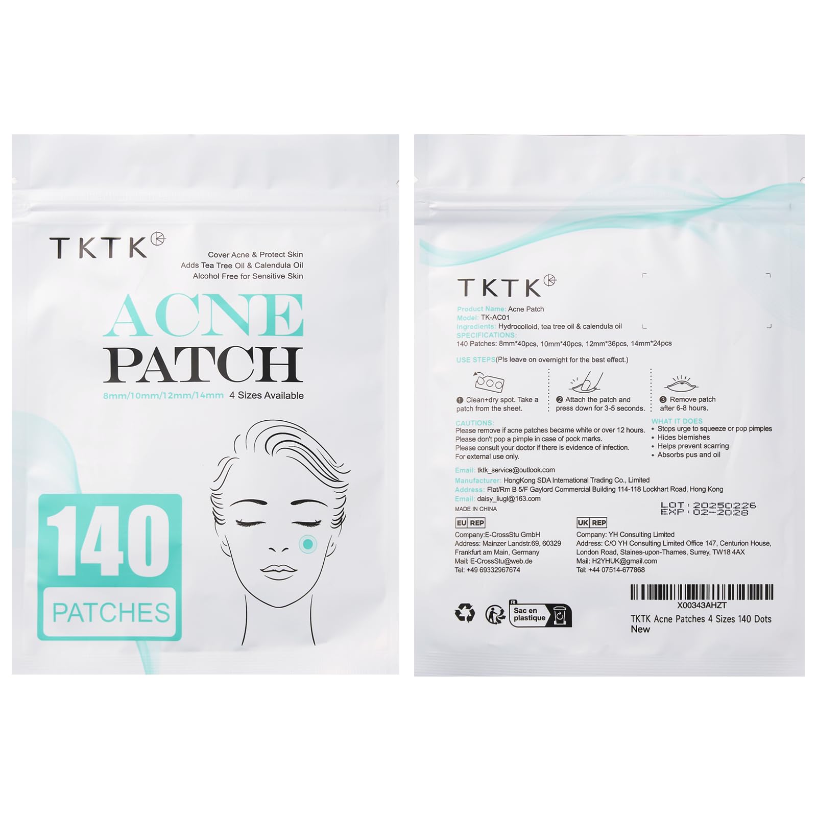 TKTK patch under light makeup illustrating near-invisibility and coverage