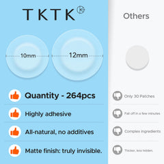TKTK patch applied on cheek demonstrating discreet everyday protection