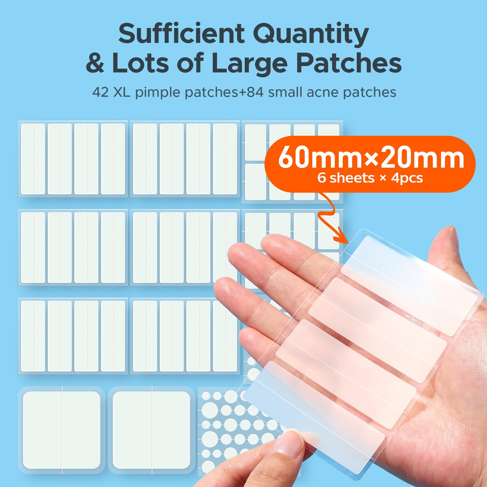 TKTK patch assortment laid out showing seven sizes, easy selection for breakouts