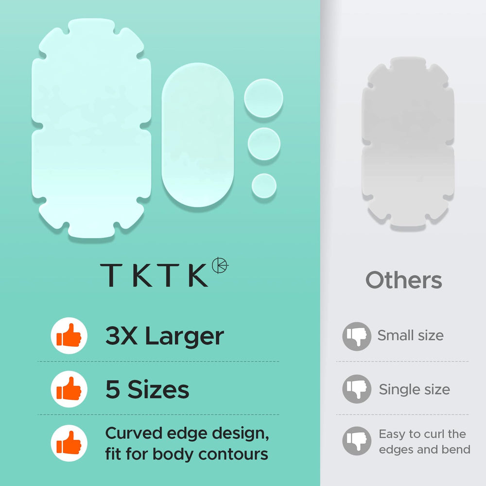TKTK small dot patches on cheek showing discreet face application and concealment