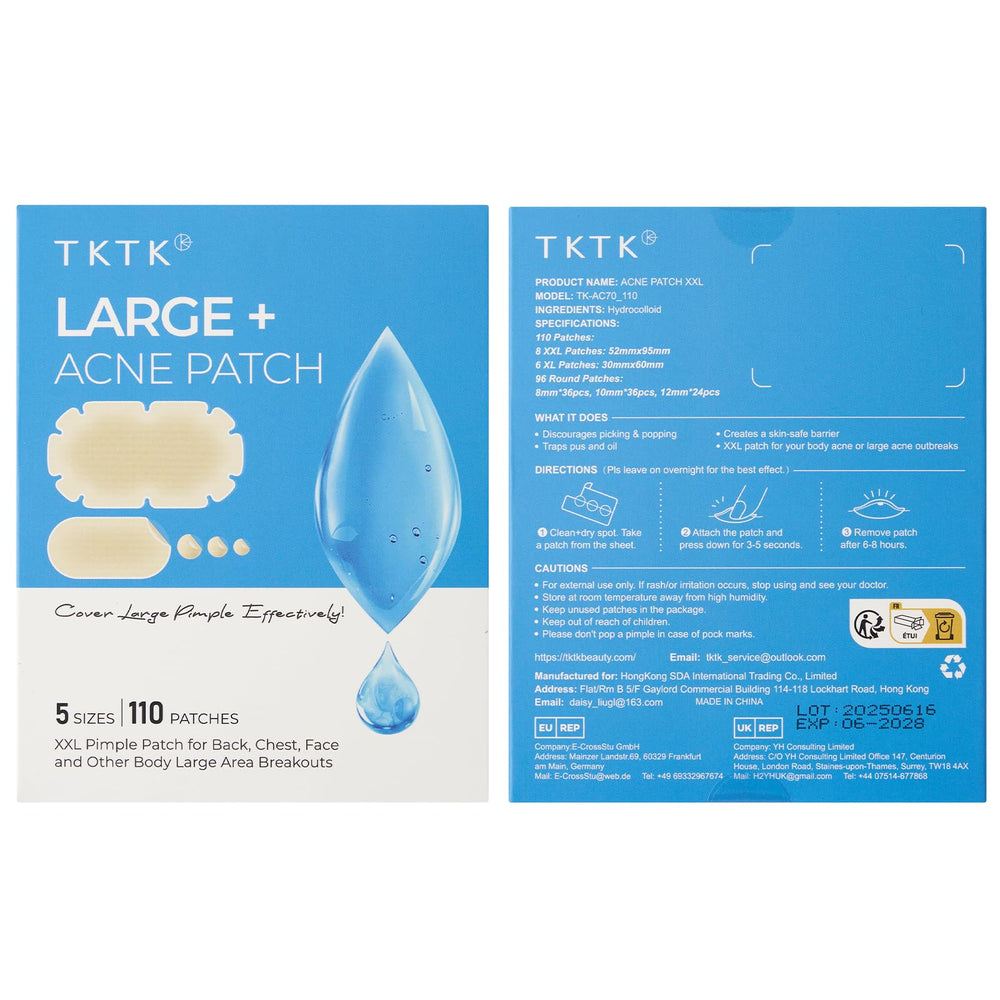 TKTK used patch showing absorbed fluid and protective barrier benefit