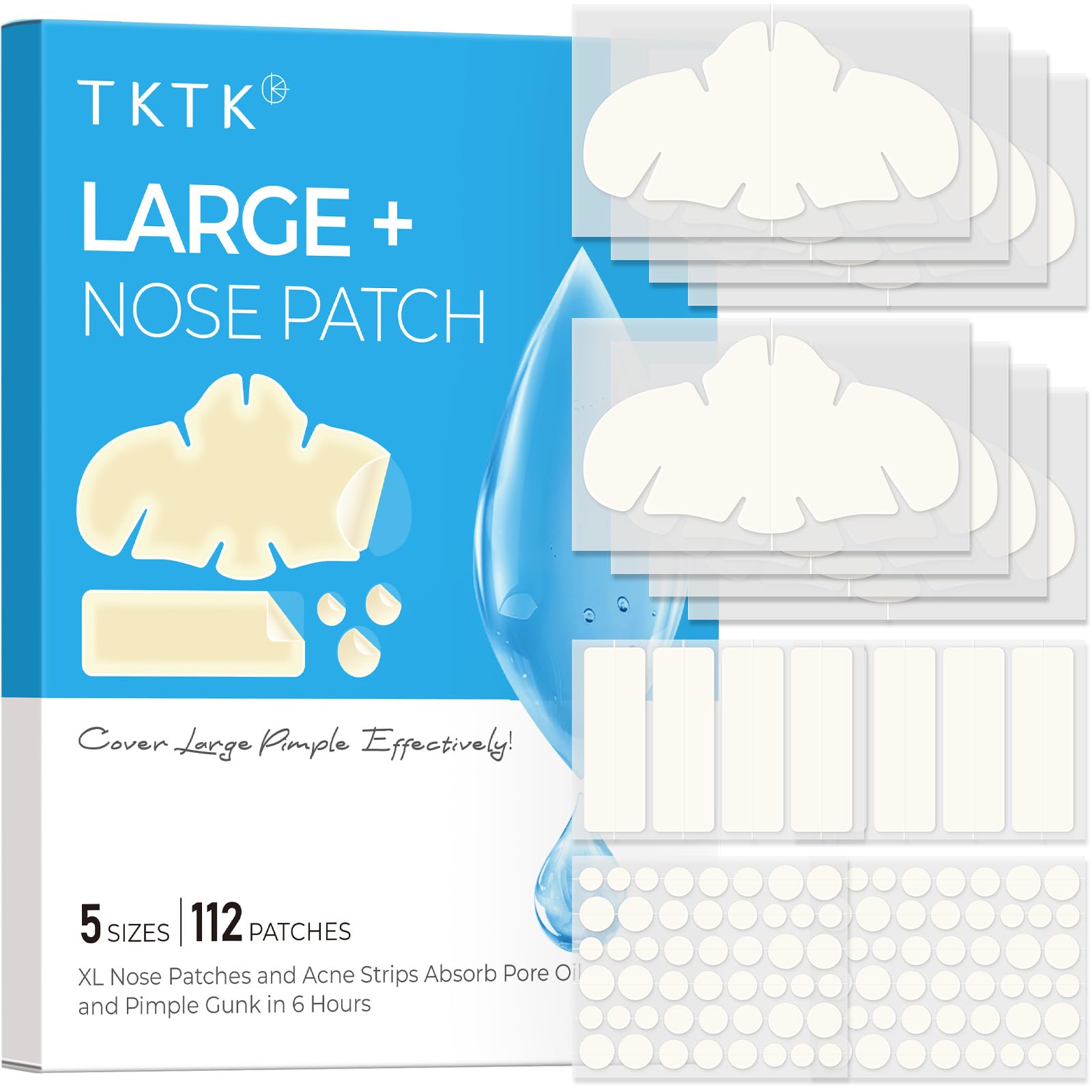 TKTK front packaging showing XL nose strip benefits