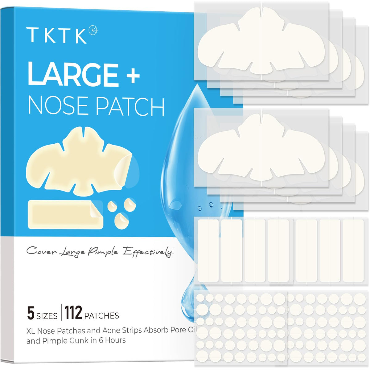 TKTK front packaging showing XL nose strip benefits