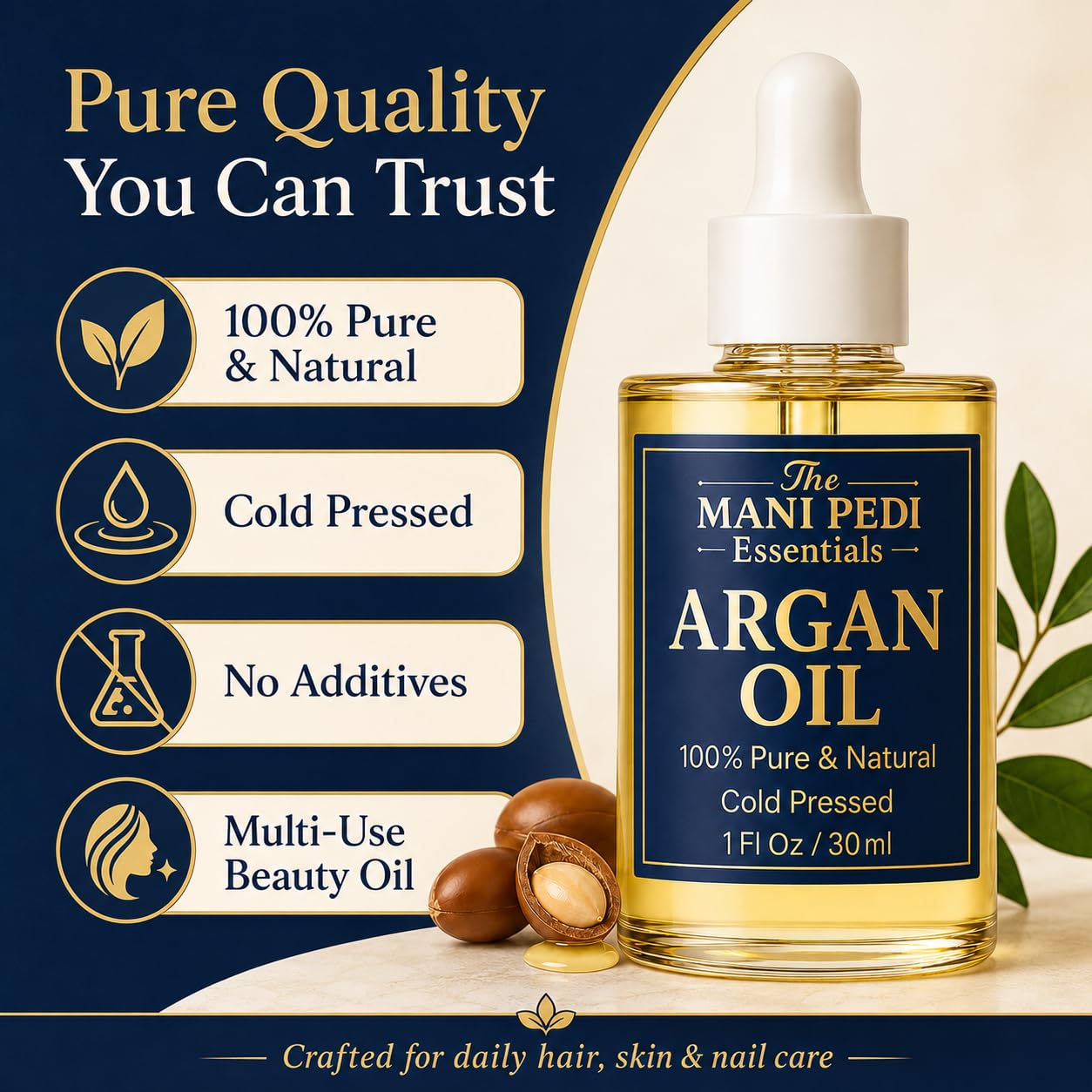 The Mani Pedi Essentials close-up texture to show lightweight absorption