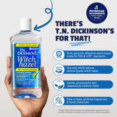 T.N. Dickinson's pouring onto cotton pad for targeted cleansing and oil removal