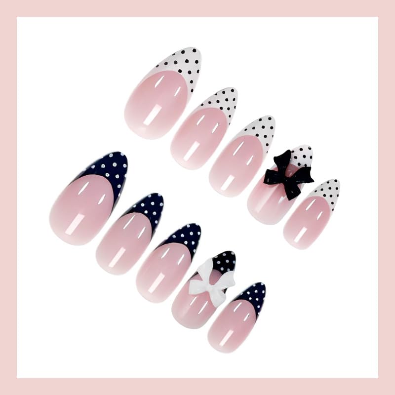 Tnampv close-up of polka dot and 3D bow detail highlighting design
