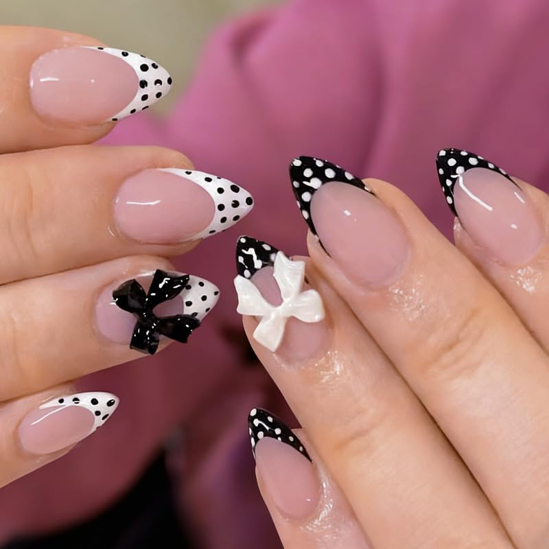 Tnampv front packaging showing full 24-piece press on nail kit and benefits