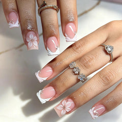 Tnampv front packaging showing 24-piece press-on nail set and benefits