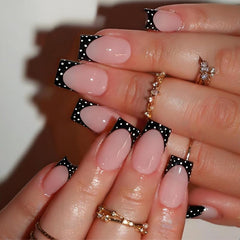Tnampv front packaging showing complete press-on nail kit and contents benefit easy setup