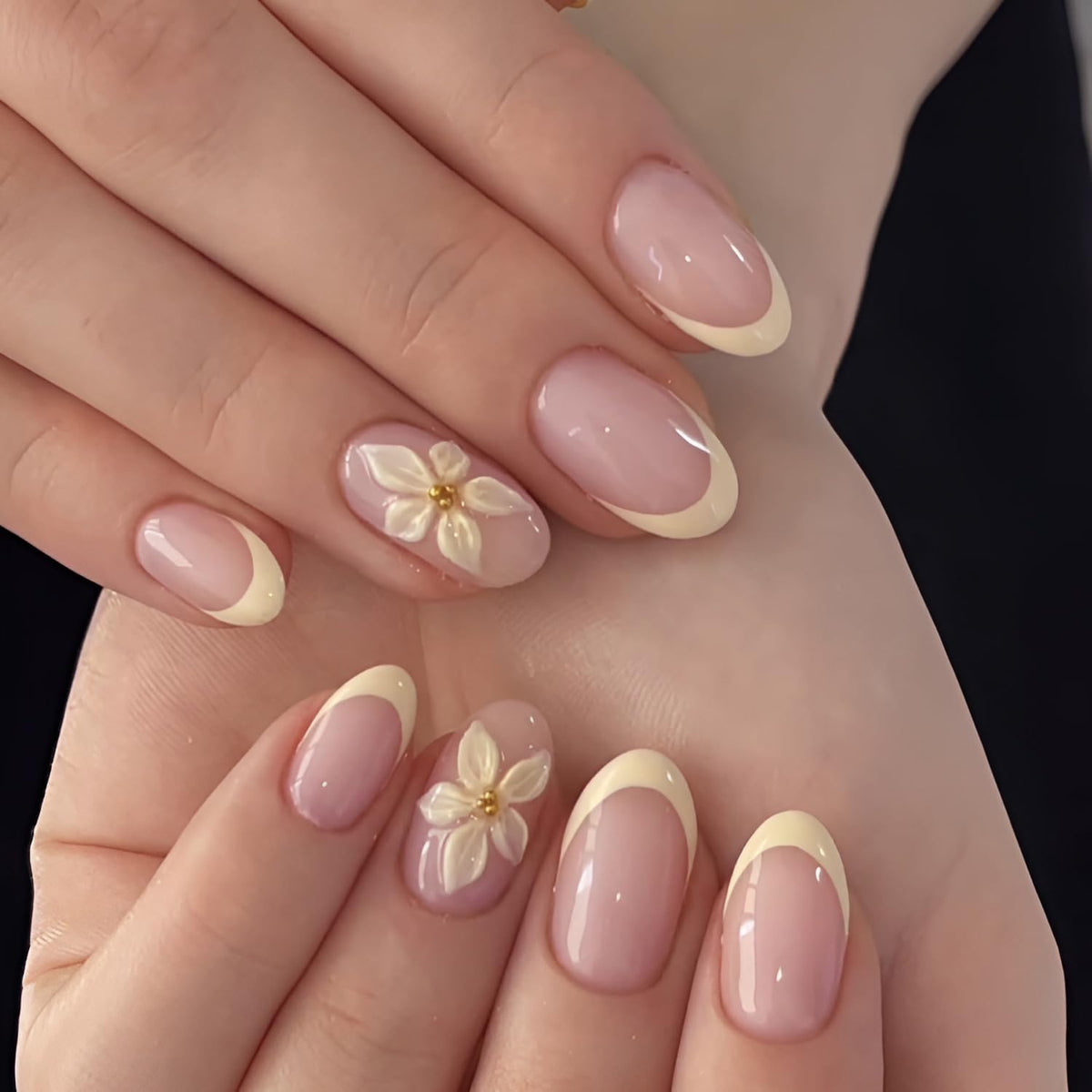 Tnbuokas front packaging showing yellow French tips and included tools for convenience