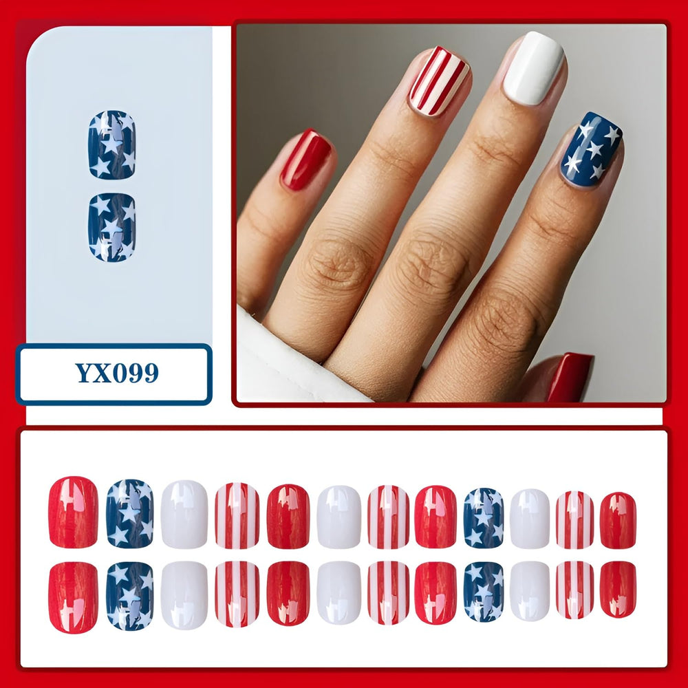 Tnbuokas close-up of glossy red white blue stripes and star details for impact