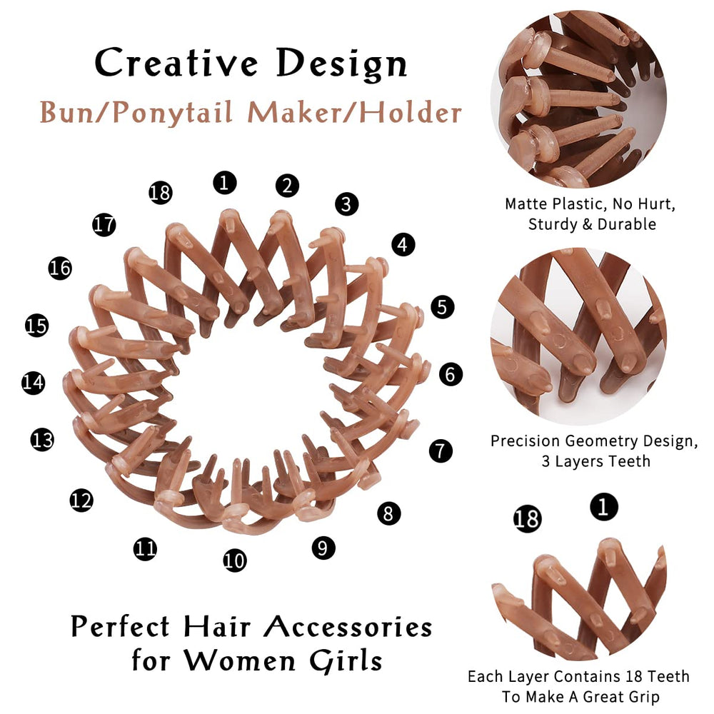 TOBATOBA clip holding a neat bun demonstrates quick styling benefit