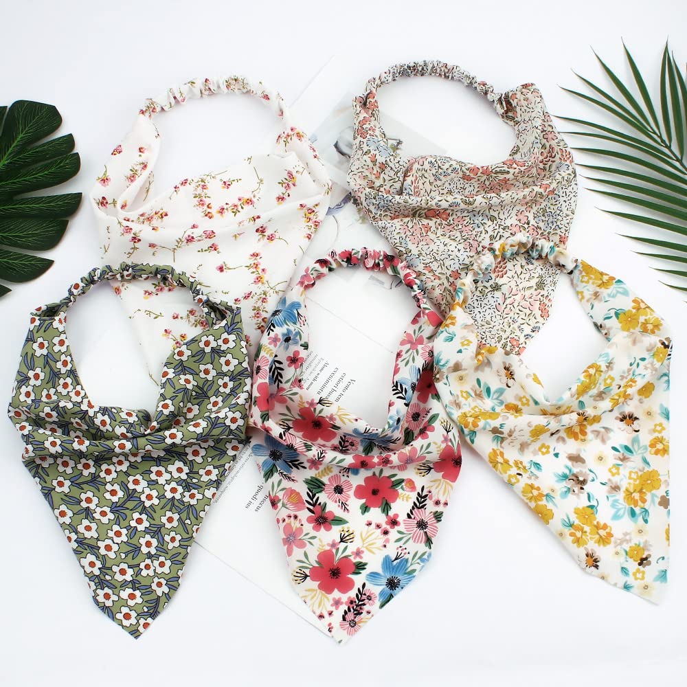 TOBATOBA five distinct floral patterns laid flat for mix-and-match options
