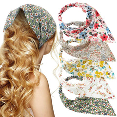 TOBATOBA front view of five floral headbands showing variety and easy selection