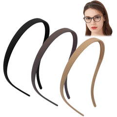 TOBATOBA front view of three headbands showing colors and shape for easy outfit matching