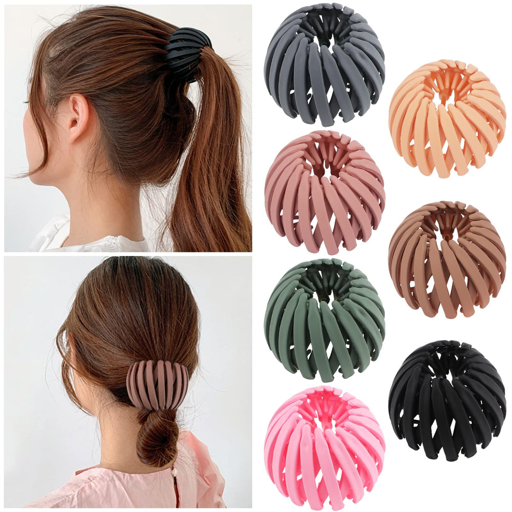 TOBATOBA front view of seven-color bird's nest clips shows included set and coordination benefit