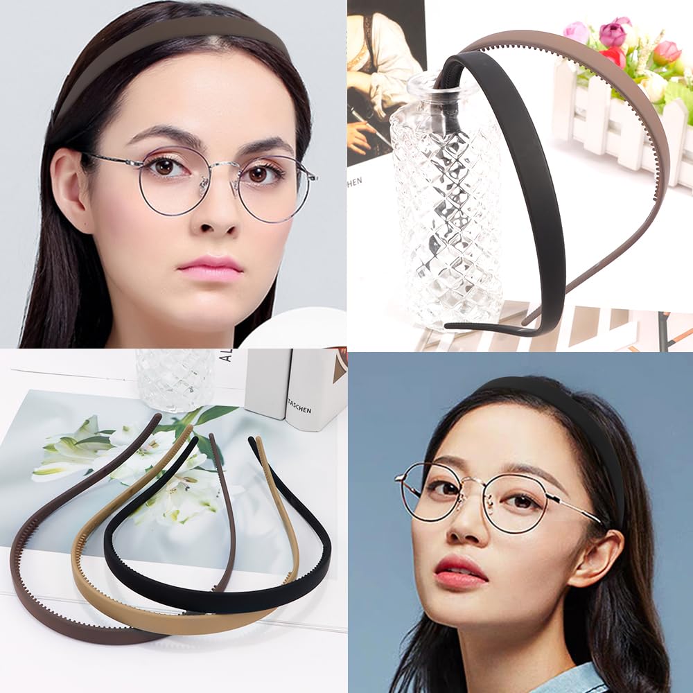 TOBATOBA headband worn outdoors on model illustrating comfortable active use