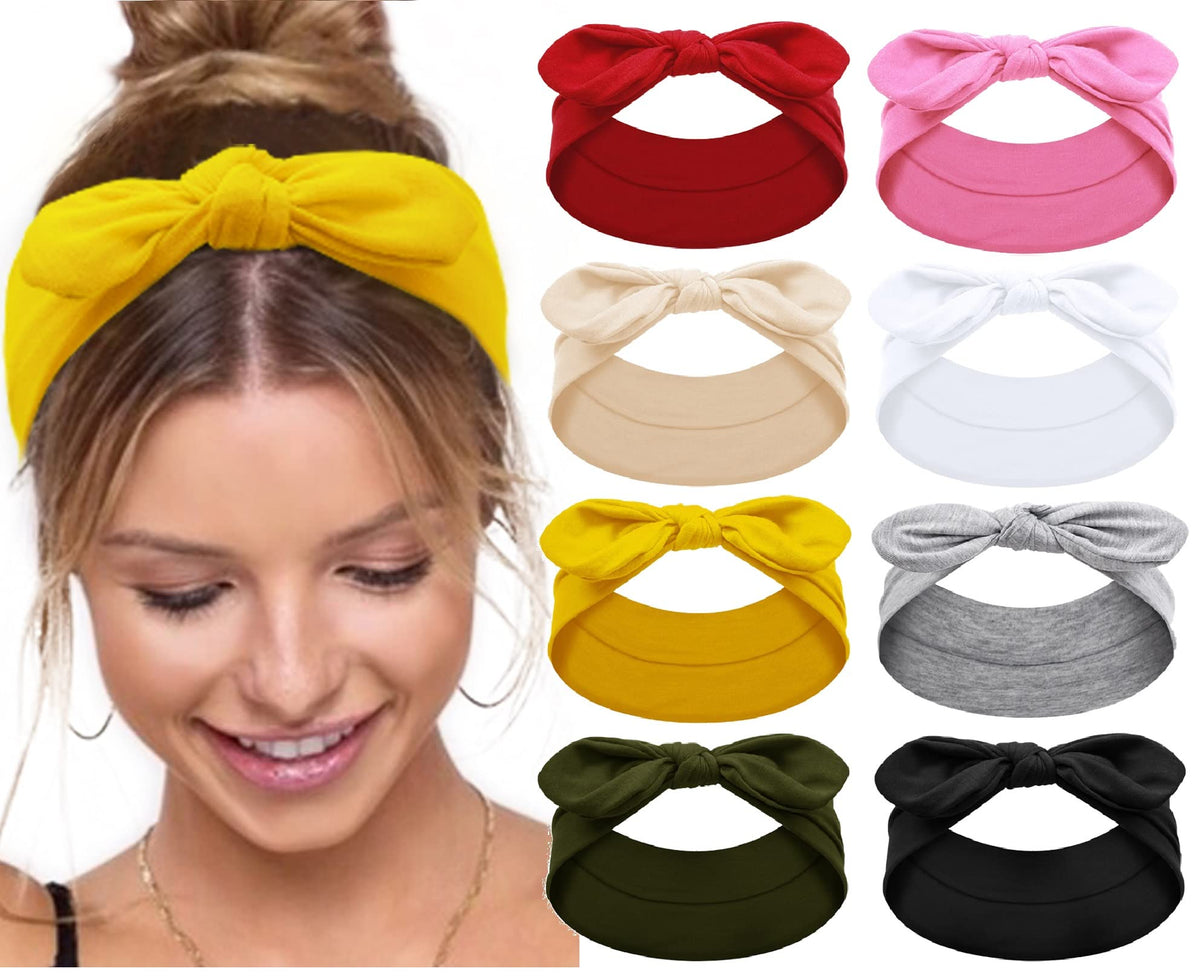 Tobeffect front view of bow headband showing style and fit benefit