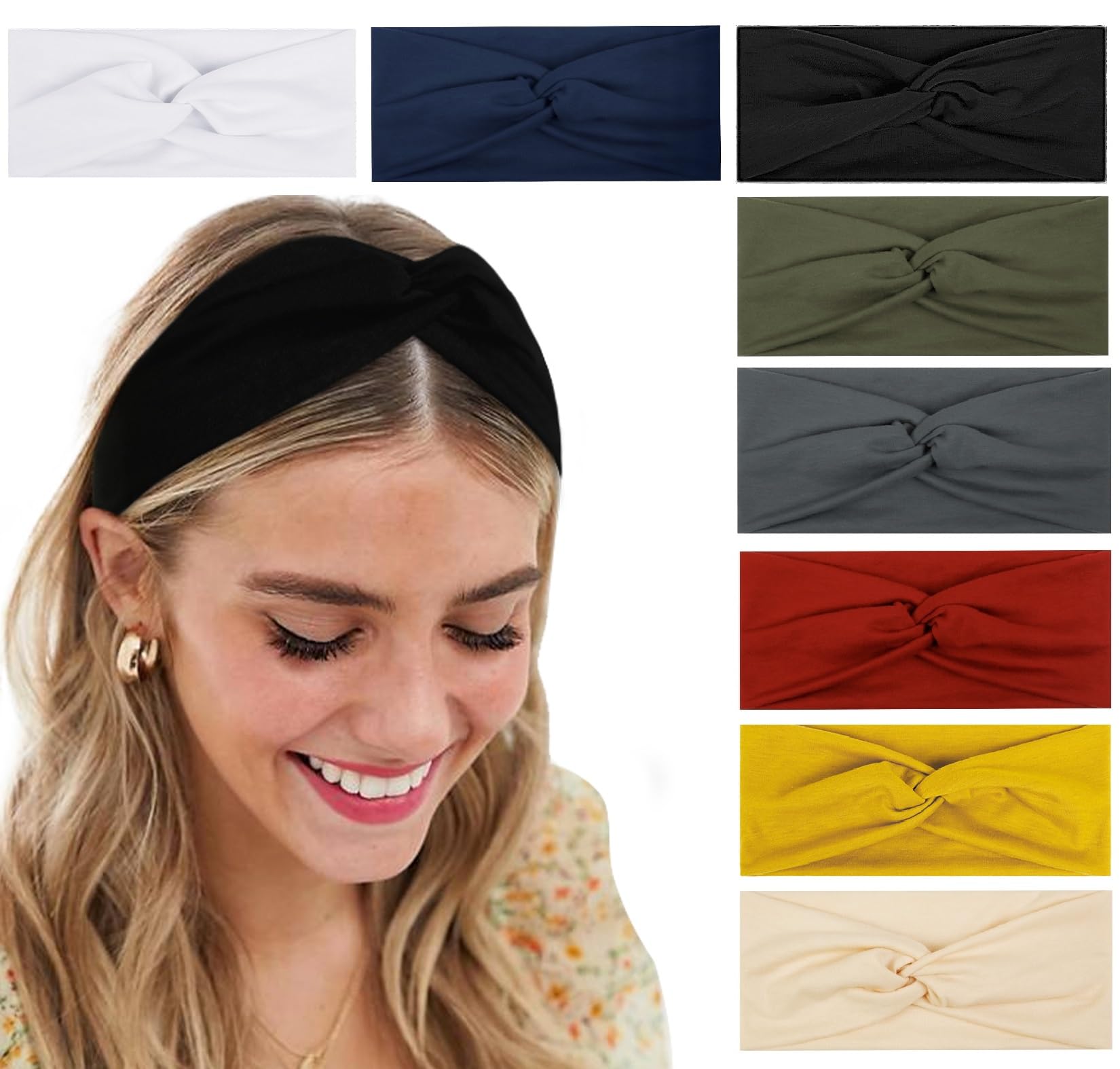 Tobeffect front view of headband showing clean solid color and shape, comfortable fit