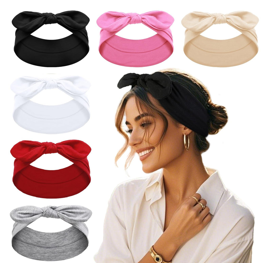Tobeffect front view of six colorful headbands showing variety and easy storage