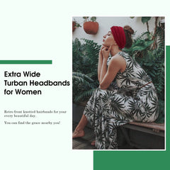 Tobeffect model wearing headband to show how it styles hair and keeps hair away during daily wear