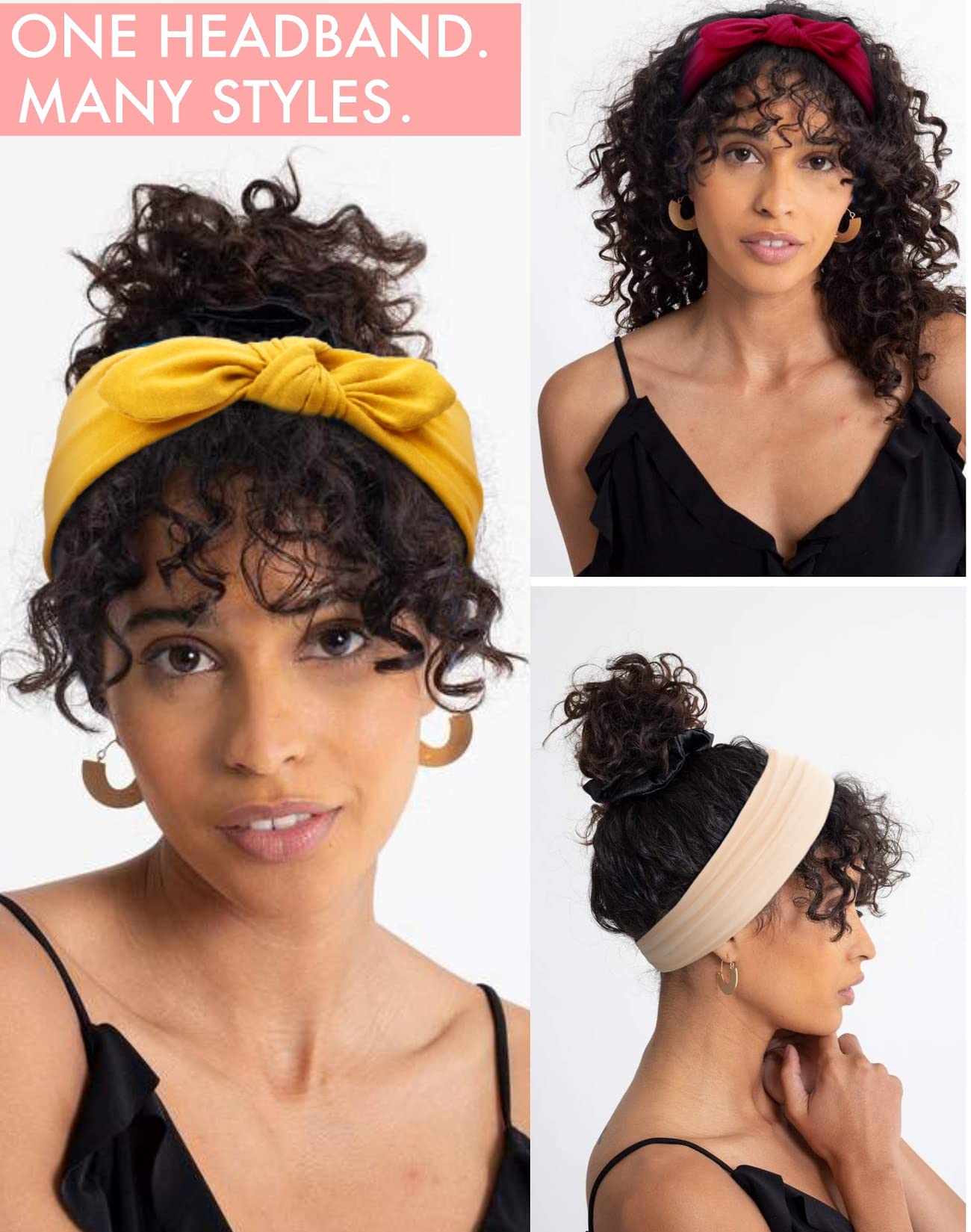 Tobeffect headband held in hand to show approximate size and stretch