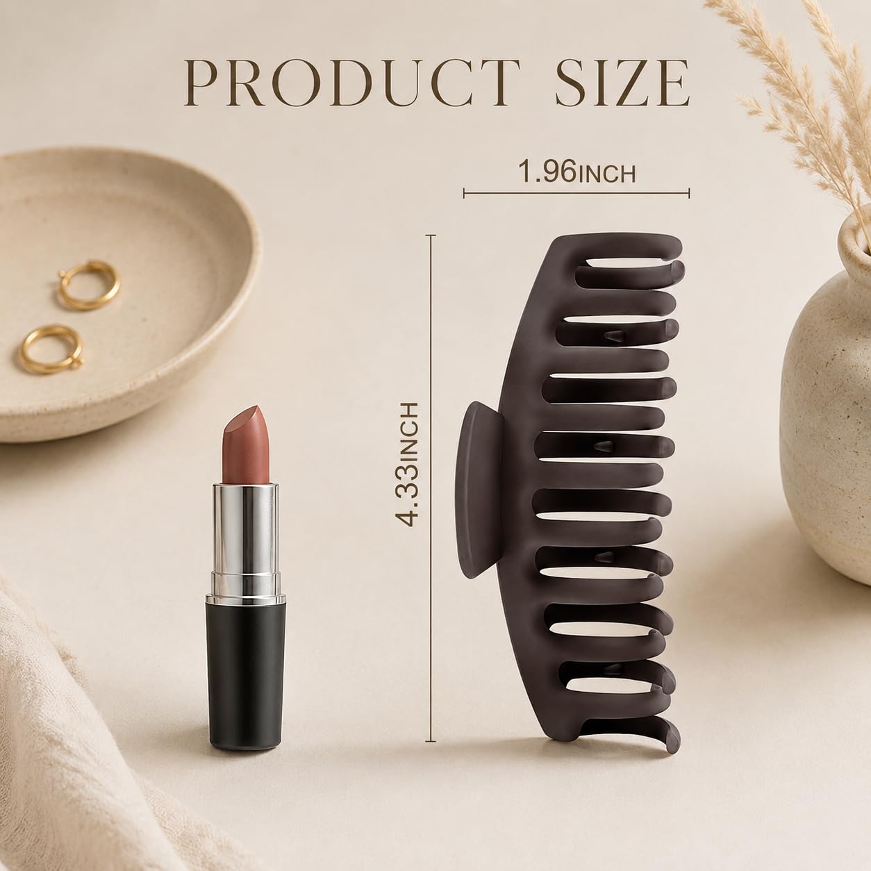 TOCESS clip securing a high bun, reliable all-day styling without slipping