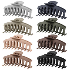 TOCESS front packaging showing eight large neutral claw clips, organized and gift-ready