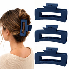 TOCESS front view of navy claw clip showing secure grip benefit