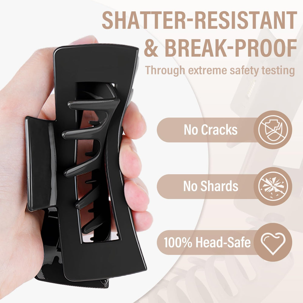 TOCESS clip in use holding a high ponytail for all-day stability