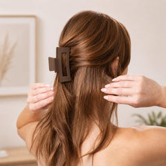 TOCESS clips on bathroom counter during morning routine for quick hands-free styling