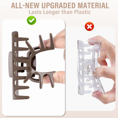 TOCESS square clip profile demonstrating firm hold for thick hair