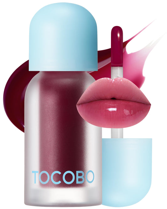 TOCOBO front packaging showing cool plum mauve shade and branding benefit: clear product display