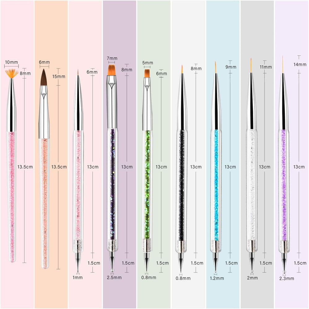 TOCOLES color-coded acrylic handles close-up for quick selection and comfortable grip