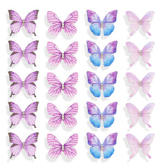 TODDER front view of purple butterfly clips showing color variety and charm
