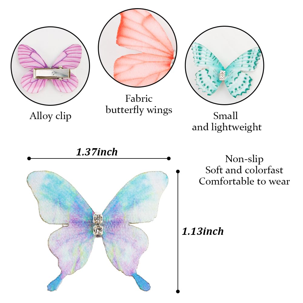 TODDER butterfly clips styled in half-up hair adding whimsical flair