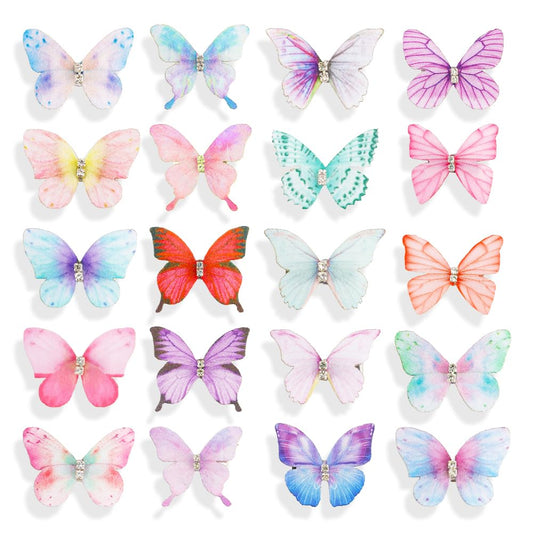 TODDER front packaging showing 20 colorful butterfly clips for gifting