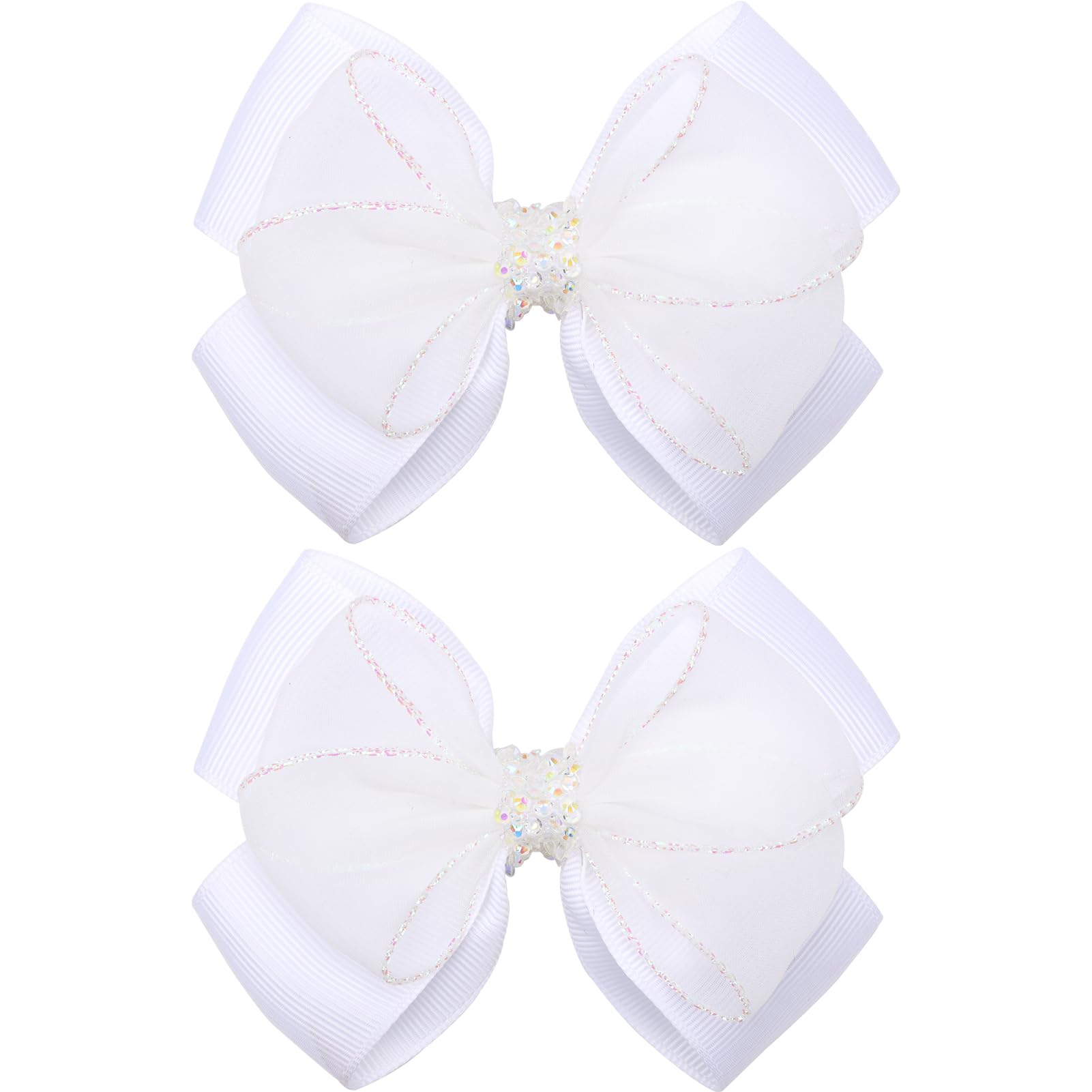 TOFAEVN white mermaid bow front view showing neat ribbon finish and polished look