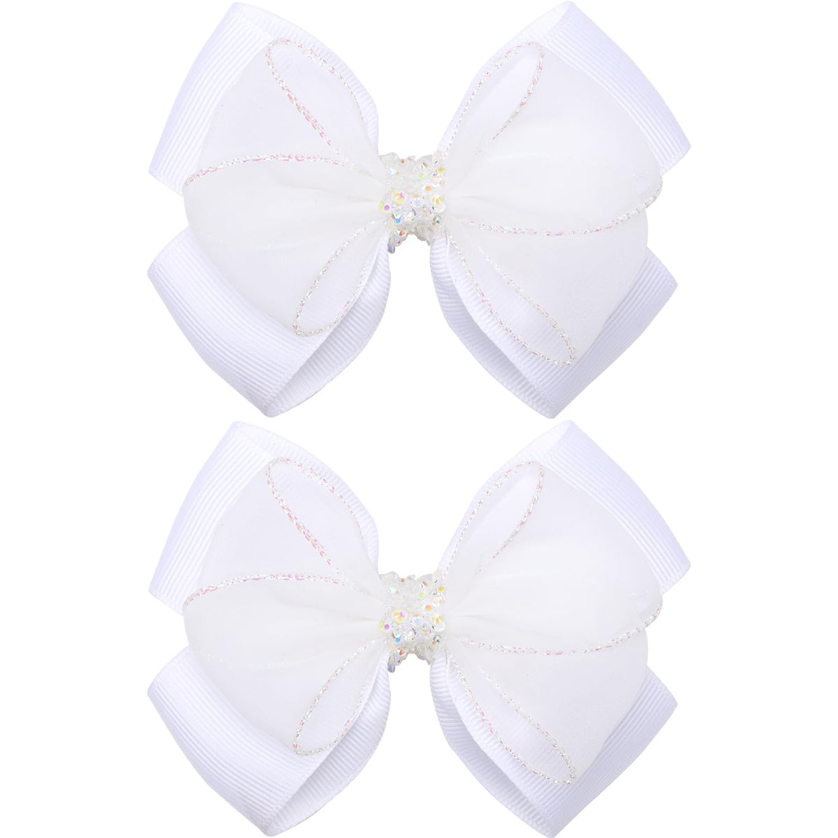 TOFAEVN white mermaid bow front view showing neat ribbon finish and polished look