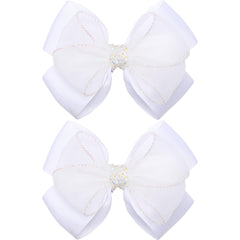 TOFAEVN white mermaid bow front view showing neat ribbon finish and polished look