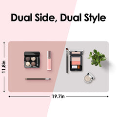 TOHONFOO reversible mat pink side displayed to show color option and tidy workspace